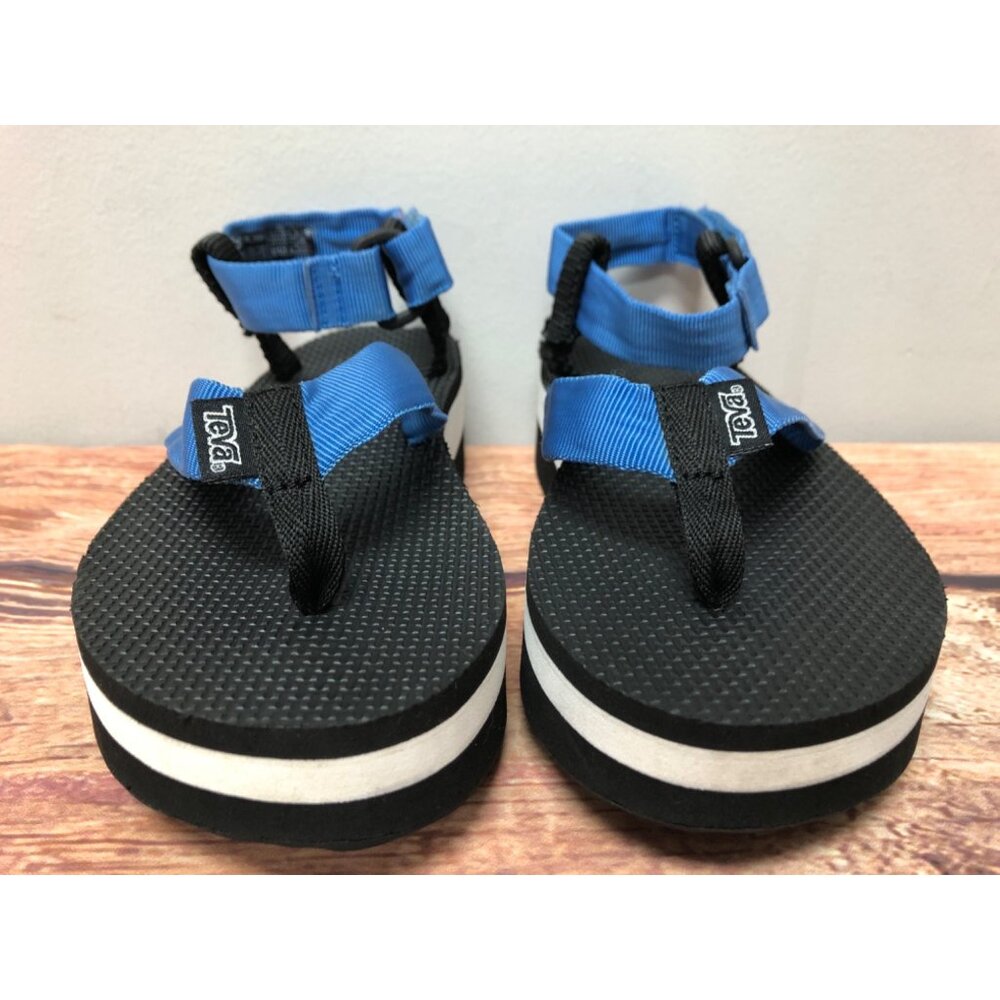 Teva Original Platform Sandals Ankle Strap Blue Black Womens 6 (7m54) - Picture 8 of 10